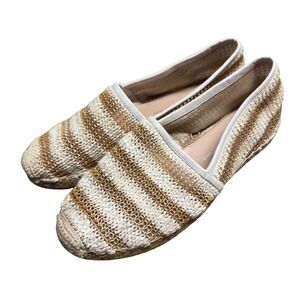 Ermanno Scervino Striped Woven Espadrille Loafers Made in Italy Size 37